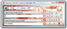 Aquarius Soft PC Currency Calculator screenshot 1