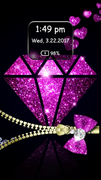 Diamond Zipper Lock Screen - Preview 4