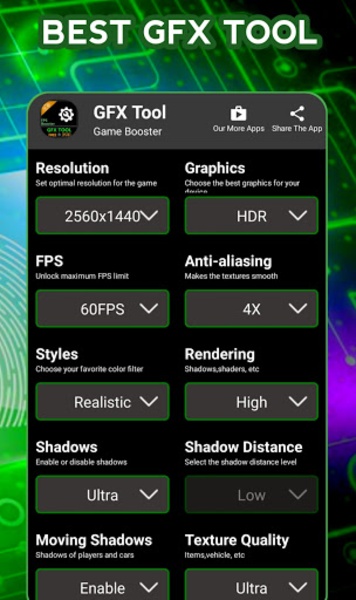 GFX Tool for Android - Download the APK from Uptodown