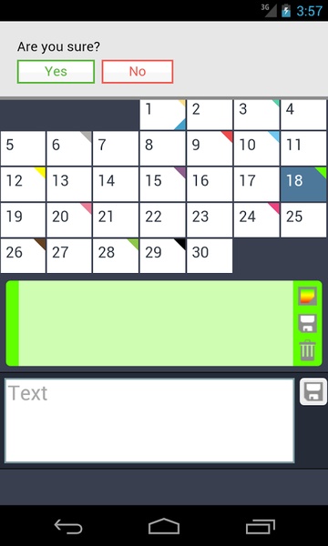 Calendar with colors - Preview 3