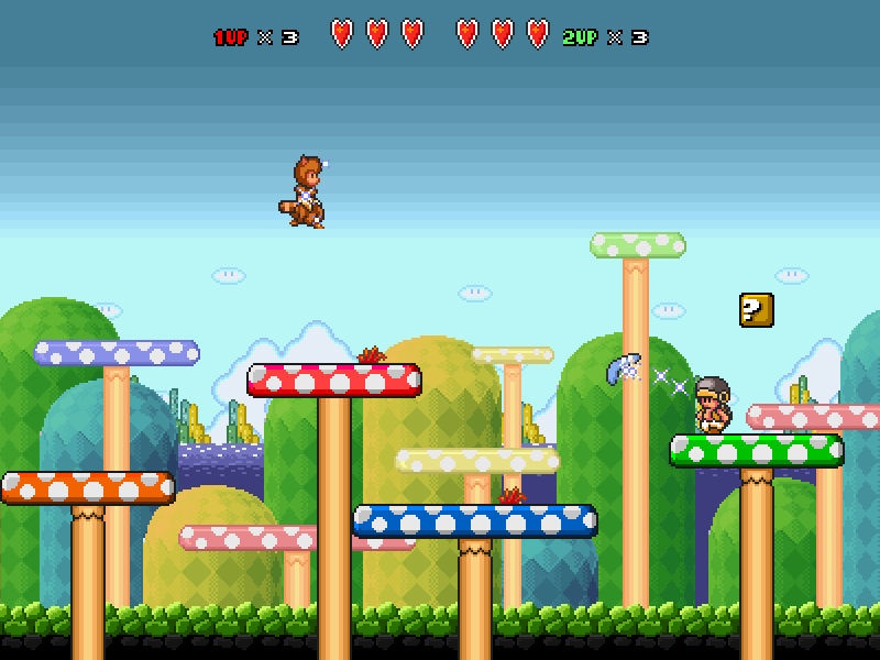 Super Mario Bros., clássico jogo de aventura b) Jogos de Ação