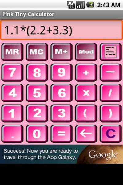 Pink Tiny Calculator - Preview 1