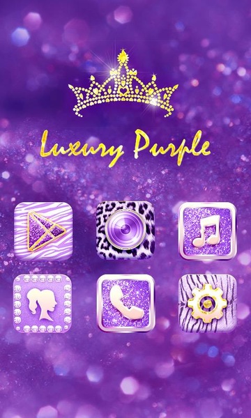 Luxury Purple GOLauncher EX Theme - Preview 5
