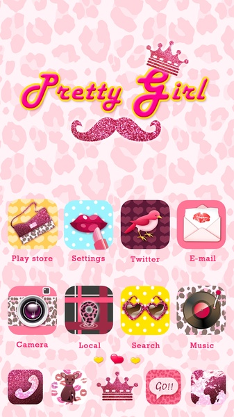 Pretty Girl GOLauncher EX Theme - Preview 4