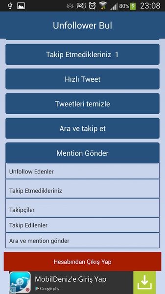 Find Unfollowers App - Preview 1