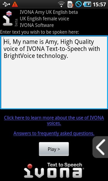 IVONA Amy UK English beta - Preview 1