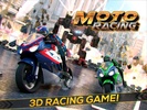 Moto Racing - Shooting Robots screenshot 6