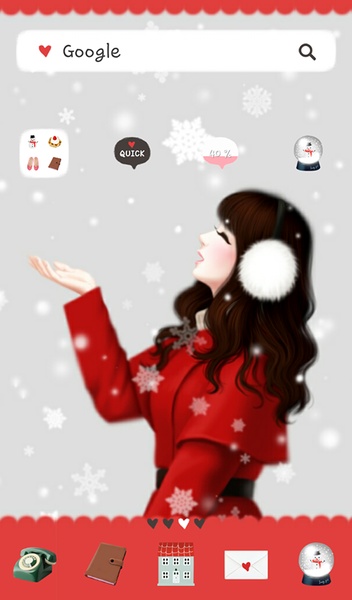 lovely girl snowing - Preview 4