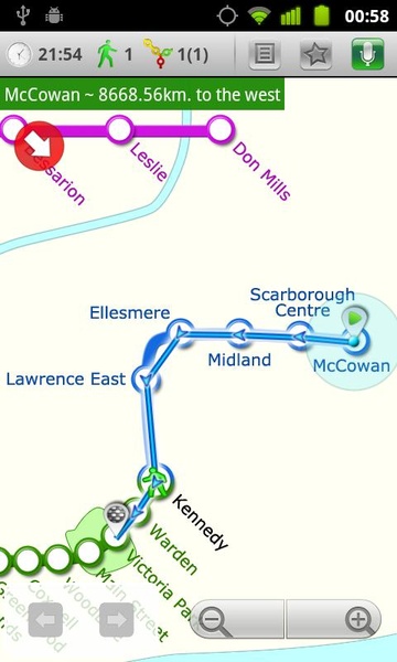 Toronto metro map for Metro24 - Preview 2