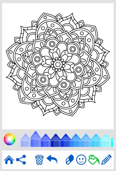Mandala Flowers coloring book - Preview 2