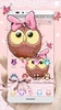 Cute Cartoon Owl Bowknot Theme screenshot 2