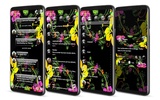 SMS Theme Glass Black Flowers screenshot 7
