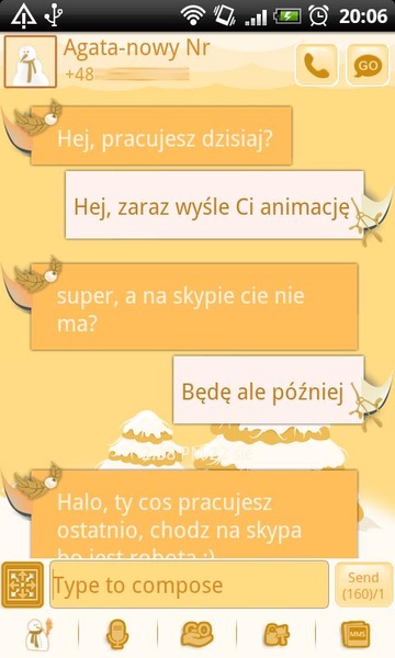 GO SMS Christmas Snow Theme - Preview 6