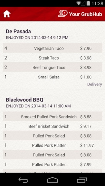 GrubHub Food Delivery - Preview 2
