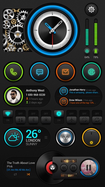 Electric Tourbillon GOLauncher EX Theme - Preview 2