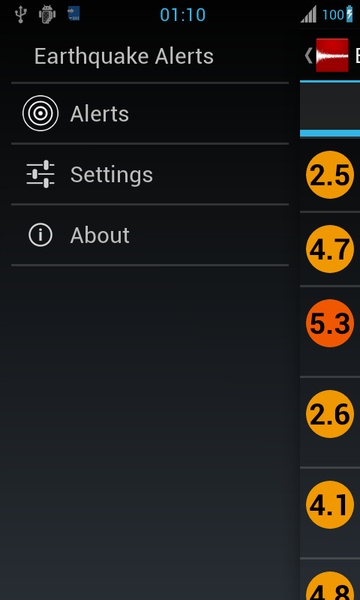 Earthquake Alerts - Preview 2