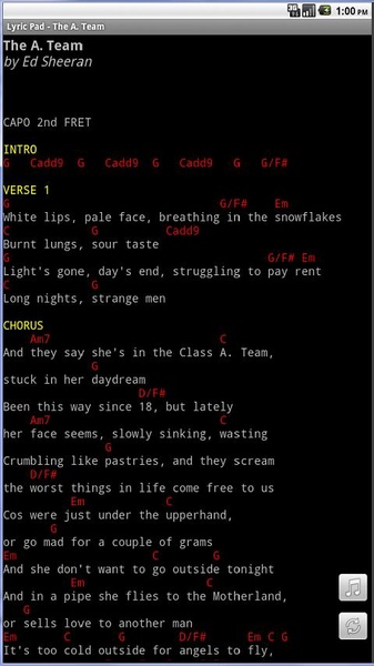 Lyric Pad FREE - Preview 3
