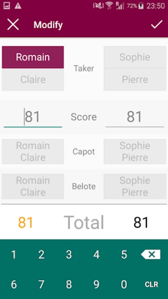 Belote Score - Preview 2