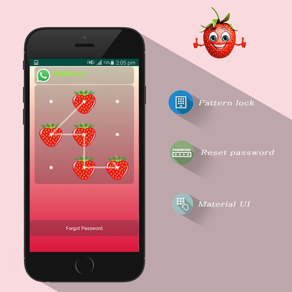 Strawberry Theme Applock - Preview 4