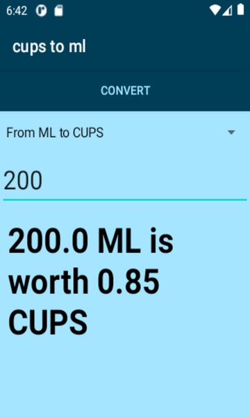 cups to ml converter - Preview 2