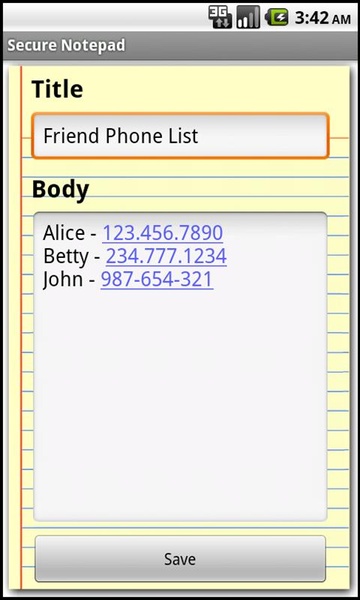 Secure Notepad - Preview 1