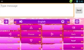 GO Keyboard Purple Heart Theme screenshot 3