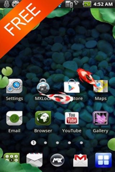 MXHome Live Theme KoiPond - Preview 1