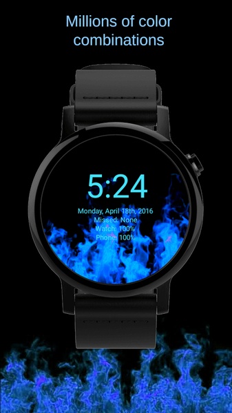 Animated Flames Watch Face - Preview 2