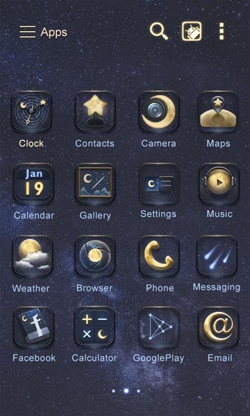 Moon GOLauncher EX Theme - Preview 3