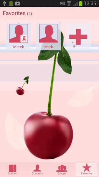 GO Contacts Theme Cherries - Preview 1
