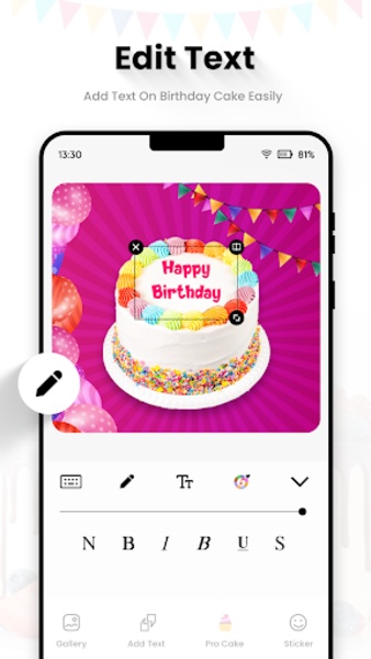 Name Photo On Birthday Cake - Preview 1