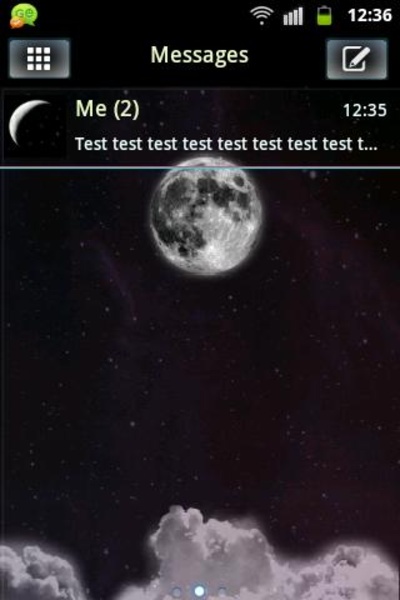 GO SMS Theme Night Moon - Preview 4