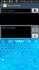 GO Keyboard Blue Hearts Theme screenshot 1