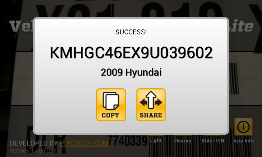 Vehicle Barcode Scanner Lite - Preview 1
