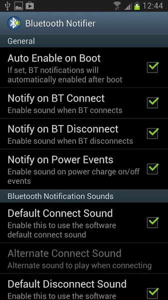 Bt notifier for outlet android