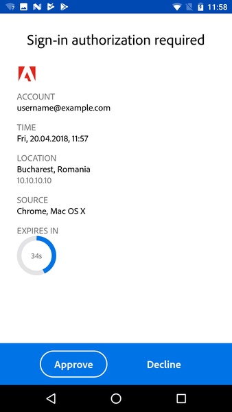 Adobe Authenticator - Preview 4
