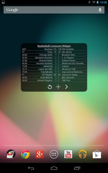 Basketball Livescore Widget - Preview 4