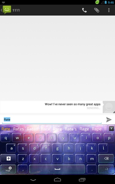GO Keyboard Galaxy Theme - Preview 1