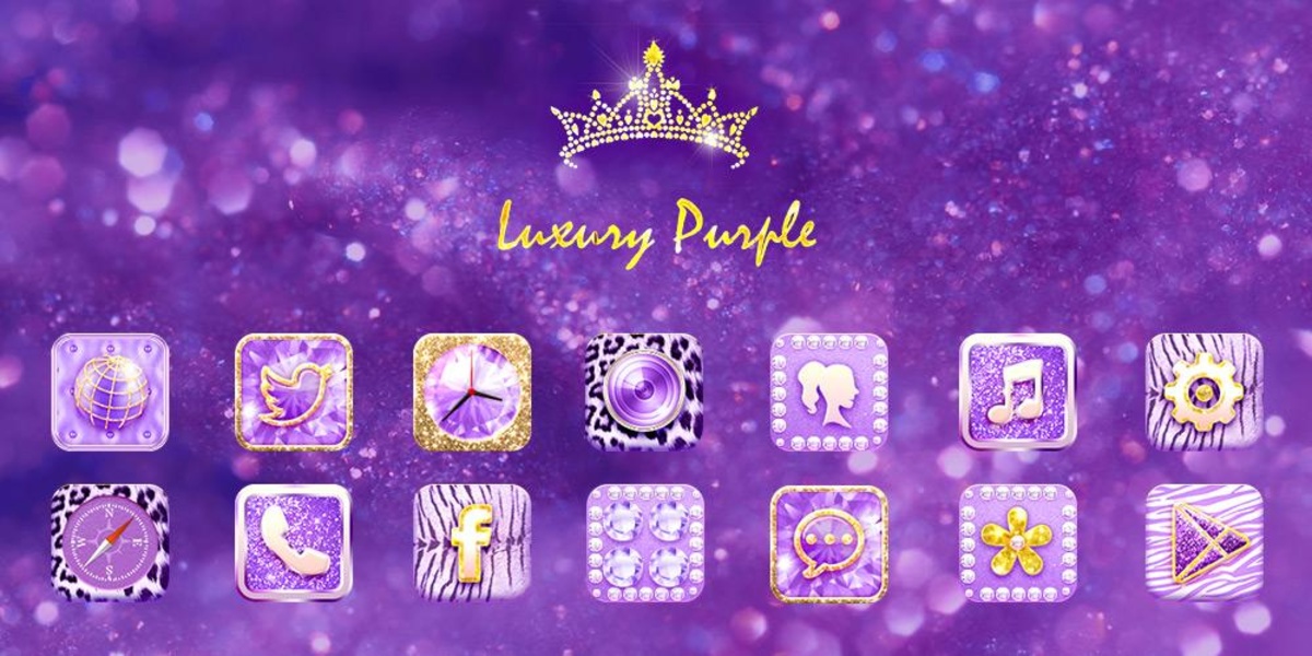 Luxury Purple GOLauncher EX Theme - Preview 6