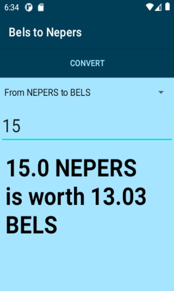 Bels to Nepers converter - Preview 1
