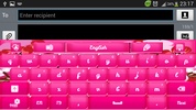 GO Keyboard Pink Flower Theme screenshot 5