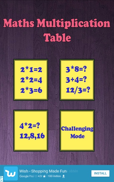 Maths Multiplication Table - Preview 1