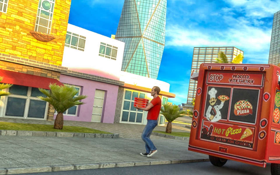 Van Pizza Delivery Boy Food Games - Preview 2