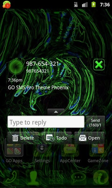 GO SMS Pro Theme Phoenix - Preview 3