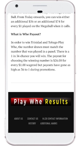 Play Whe Results - Play Whe Results - Trinidad and Tobago