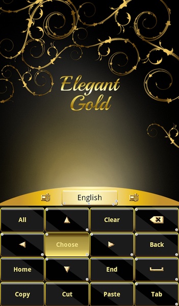 Elegant Gold Keyboard - Preview 2