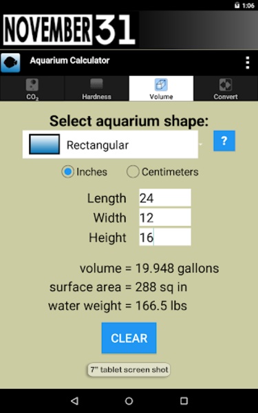 Aquarium Calculator - Preview 2