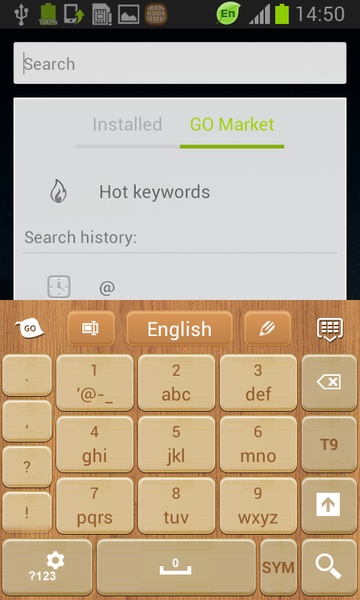 Wood Keyboard Go Theme - Preview 1