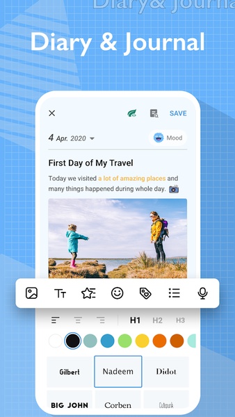 Diary app deals with lock