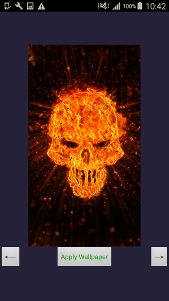 GO Keyboard Fire Skull Theme - Preview 4